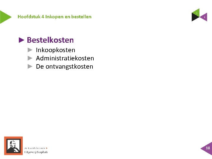 Hoofdstuk 4 Inkopen en bestellen ► Bestelkosten ► Inkoopkosten ► Administratiekosten ► De ontvangstkosten