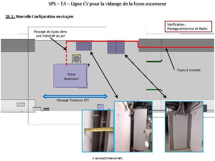 SPS – TA – Ligne CV pour la vidange de la fosse ascenseur TA