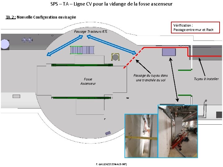 SPS – TA – Ligne CV pour la vidange de la fosse ascenseur TA