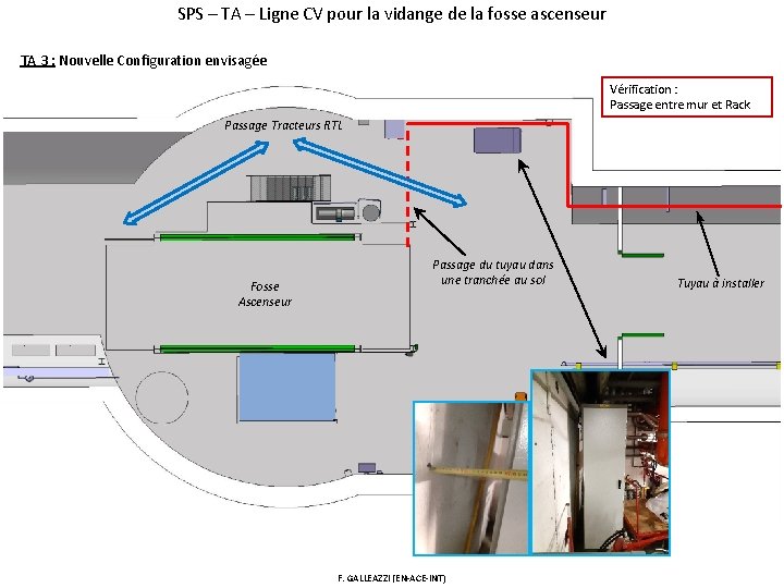 SPS – TA – Ligne CV pour la vidange de la fosse ascenseur TA