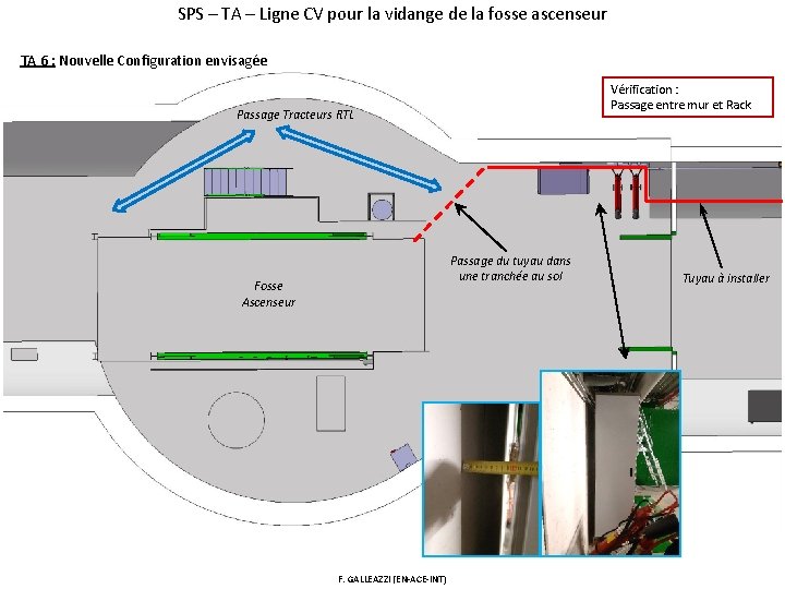 SPS – TA – Ligne CV pour la vidange de la fosse ascenseur TA