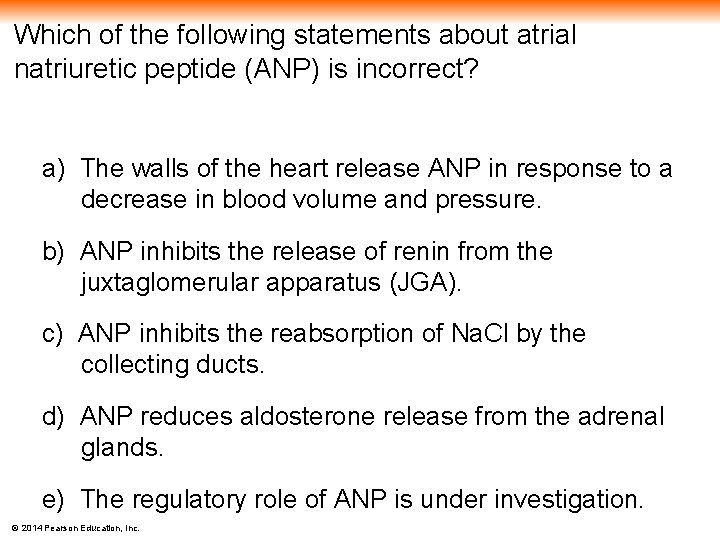 Which of the following statements about atrial natriuretic peptide (ANP) is incorrect? a) The