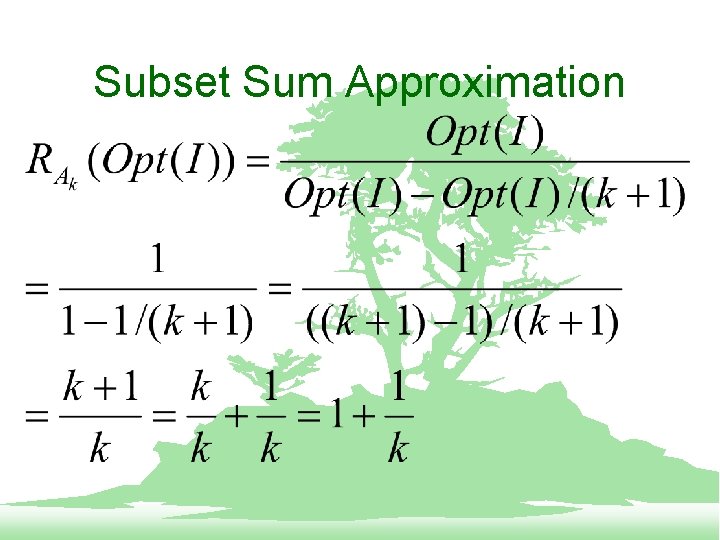 Subset Sum Approximation 