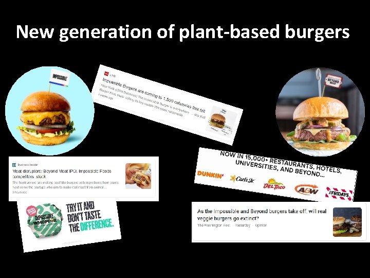 New generation of plant-based burgers 