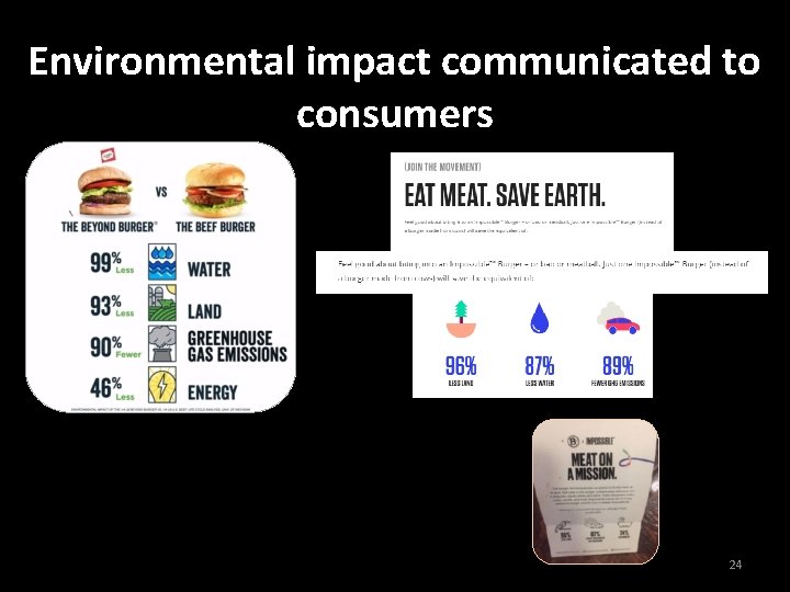 Environmental impact communicated to consumers 24 