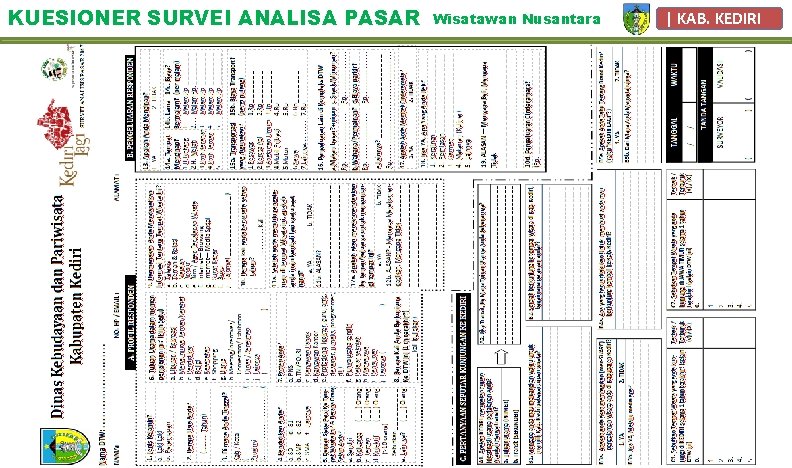 KUESIONER SURVEI ANALISA PASAR Wisatawan Nusantara | KAB. KEDIRI 