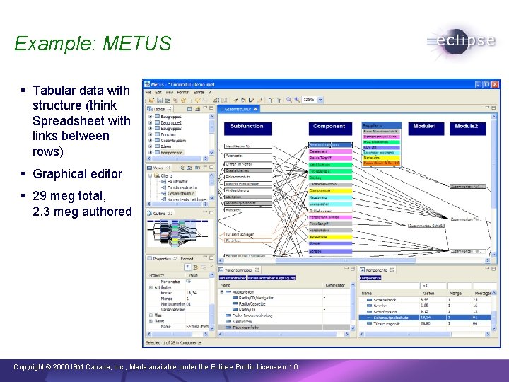Example: METUS § Tabular data with structure (think Spreadsheet with links between rows) § Example: METUS § Tabular data with structure (think Spreadsheet with links between rows) §