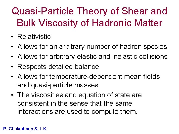 Quasi-Particle Theory of Shear and Bulk Viscosity of Hadronic Matter • • • Relativistic