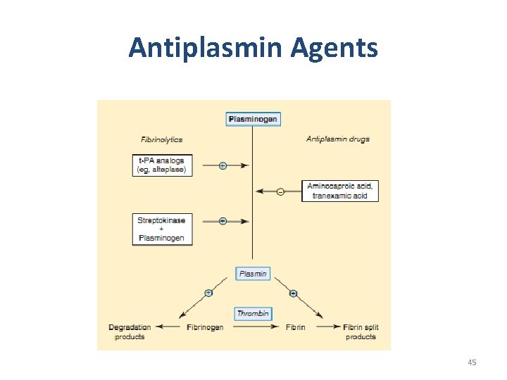 Antiplasmin Agents 45 