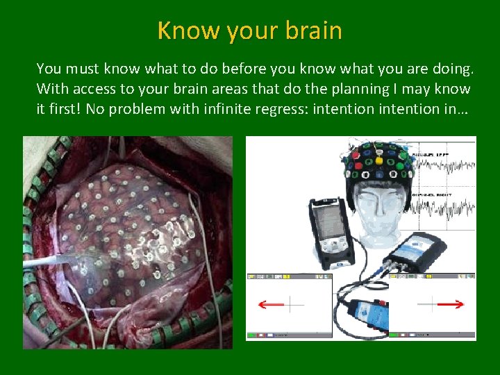 Know your brain You must know what to do before you know what you