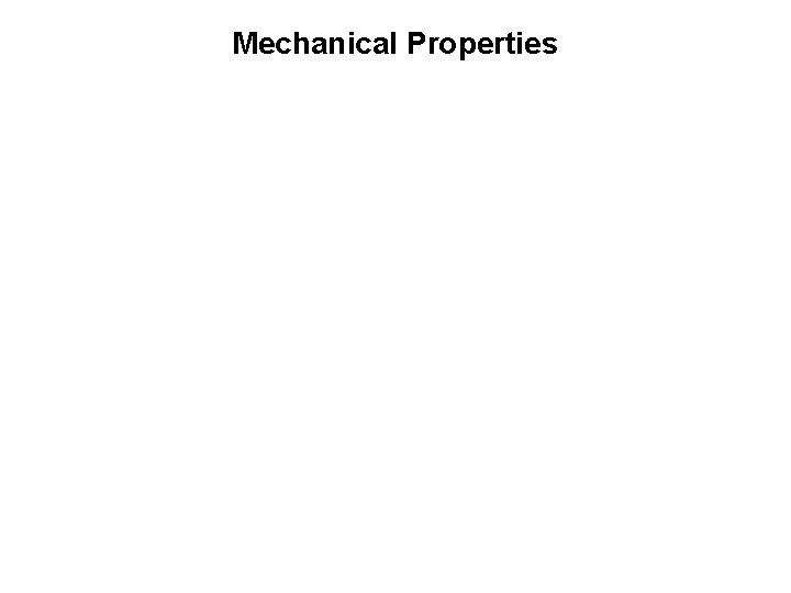 Mechanical Properties 