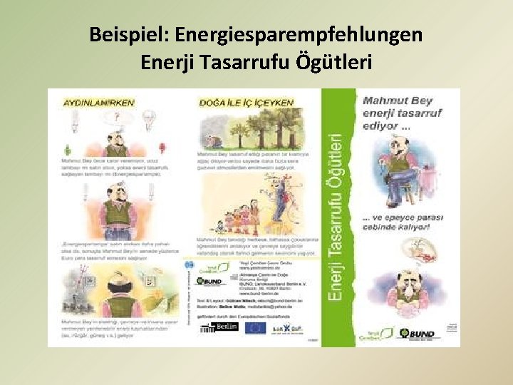 Beispiel: Energiesparempfehlungen Enerji Tasarrufu Ögütleri 