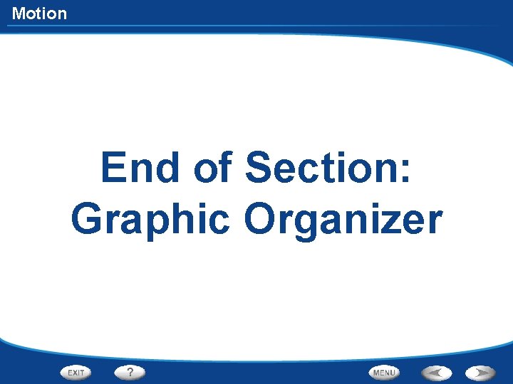 Motion End of Section: Graphic Organizer 