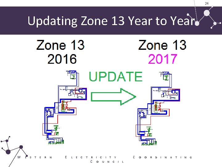 24 Updating Zone 13 Year to Year W E S T E R N