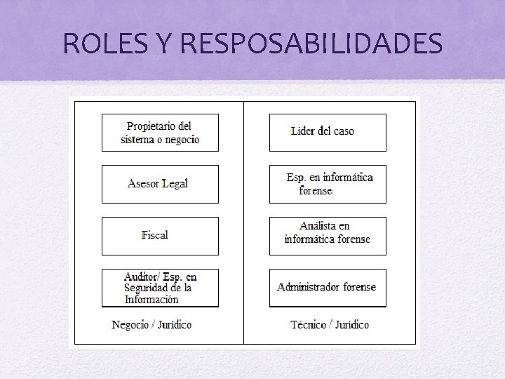 ROLES Y RESPOSABILIDADES 