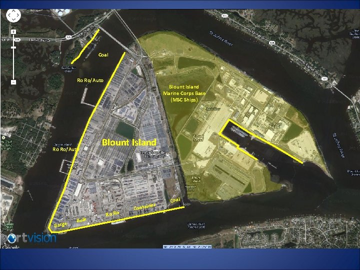 Coal Ro Ro/Auto Barge Bulk Blount Island Marine Corps Base (MSC Ships) Blount Island