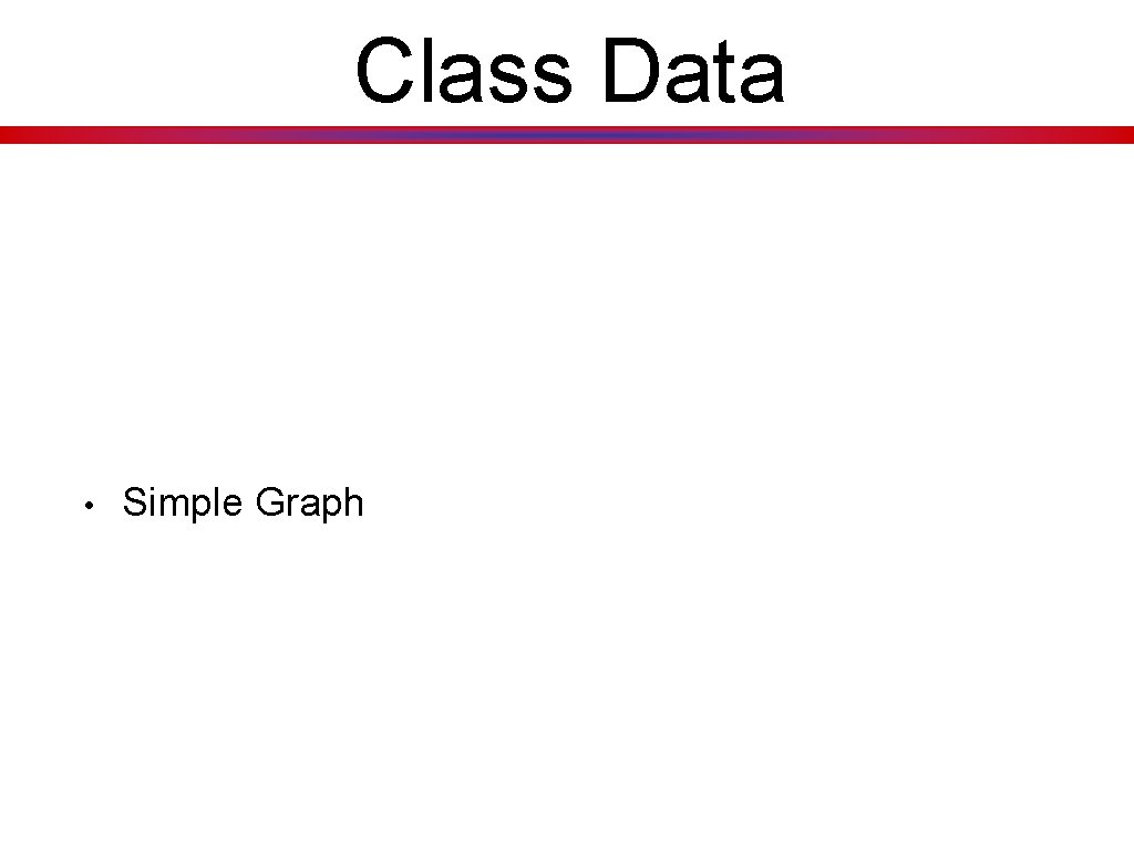 Class Data • Simple Graph 