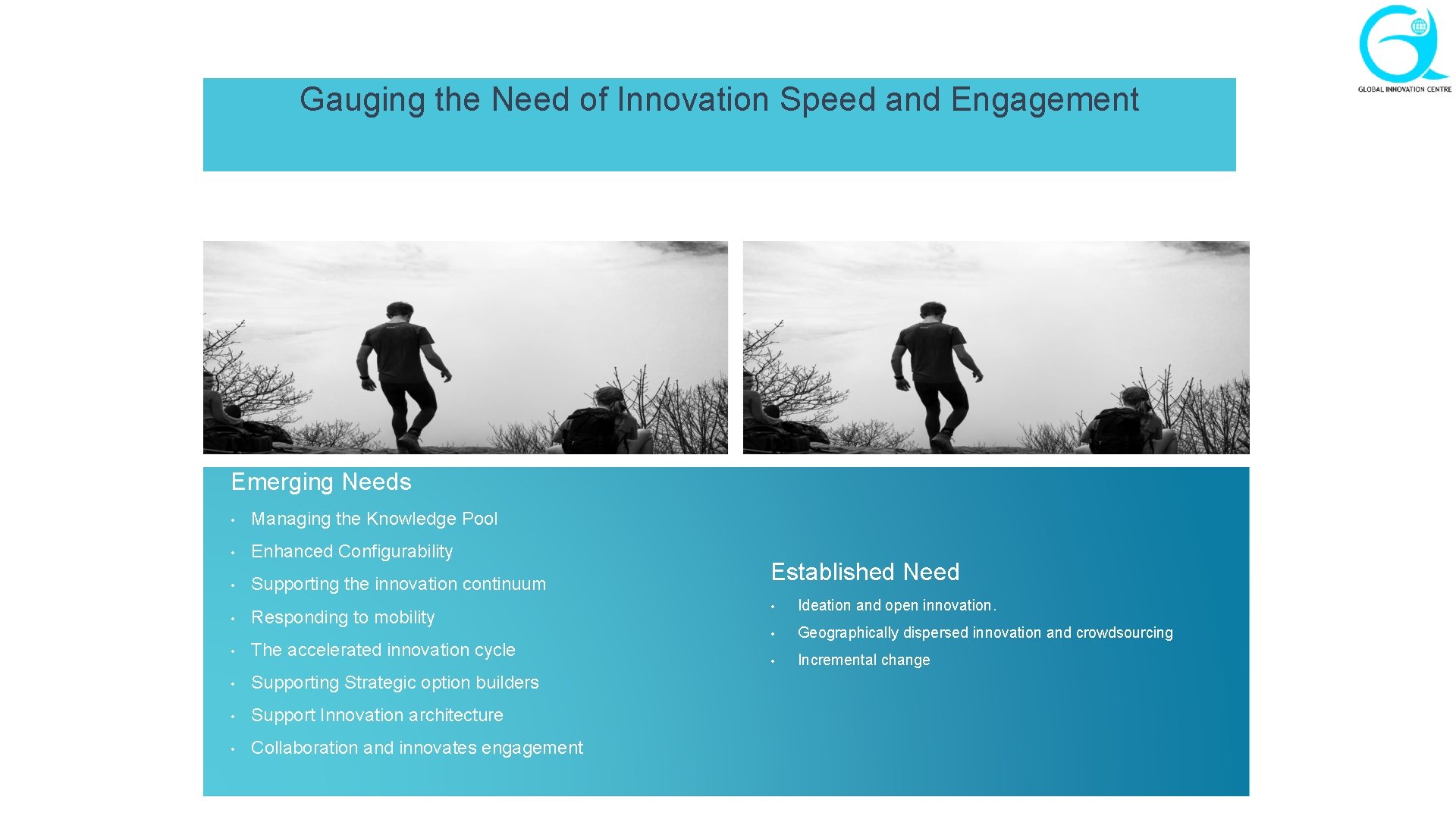 Gauging the Need of Innovation Speed and Engagement Emerging Needs • Managing the Knowledge