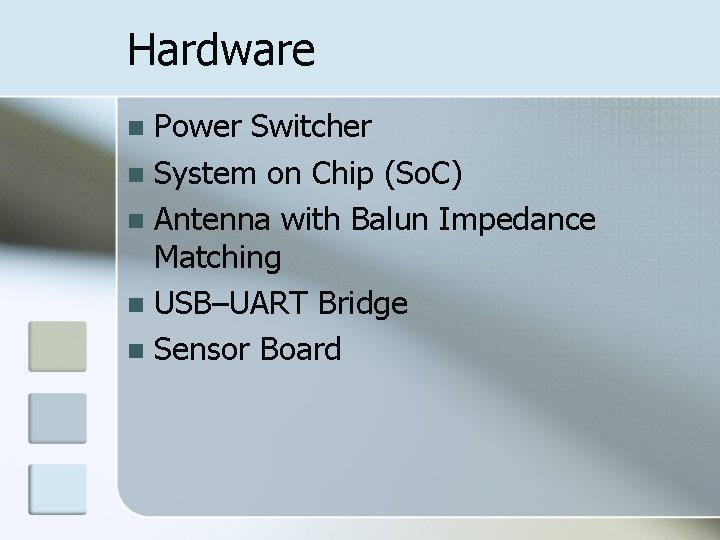 Hardware Power Switcher System on Chip (So. C) Antenna with Balun Impedance Matching USB–UART