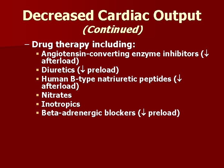 Interventions for Clients with Cardiac Problems Heart Failure
