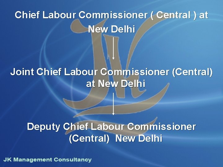 Chief Labour Commissioner ( Central ) at New Delhi Joint Chief Labour Commissioner (Central)