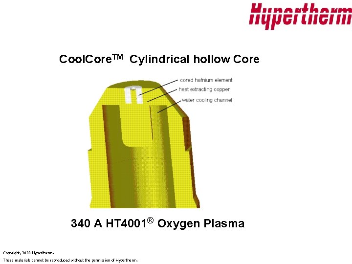Cool. Core. TM Cylindrical hollow Core 340 A HT 4001® Oxygen Plasma Copyright, 2000