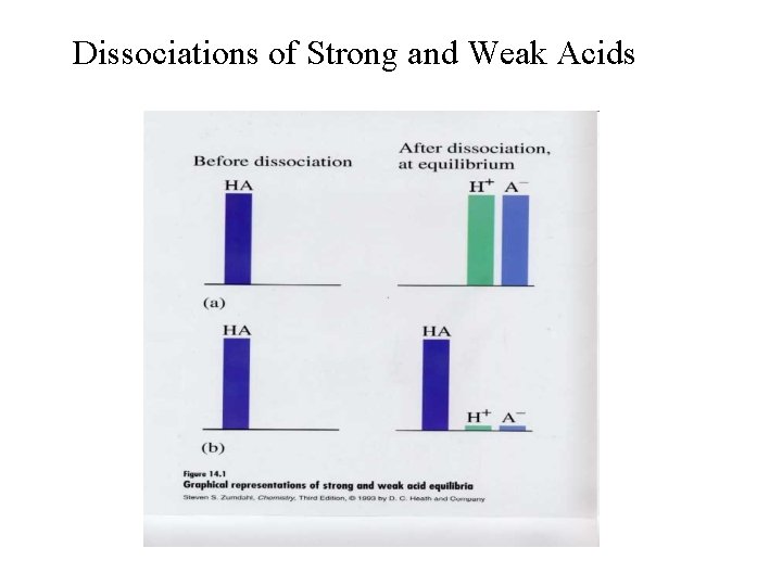 Dissociations of Strong and Weak Acids 