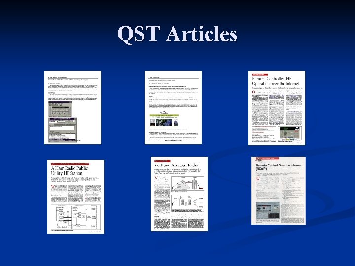 QST Articles 