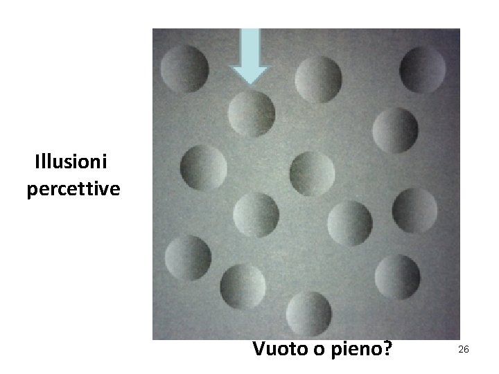 Illusioni percettive Vuoto o pieno? 26 