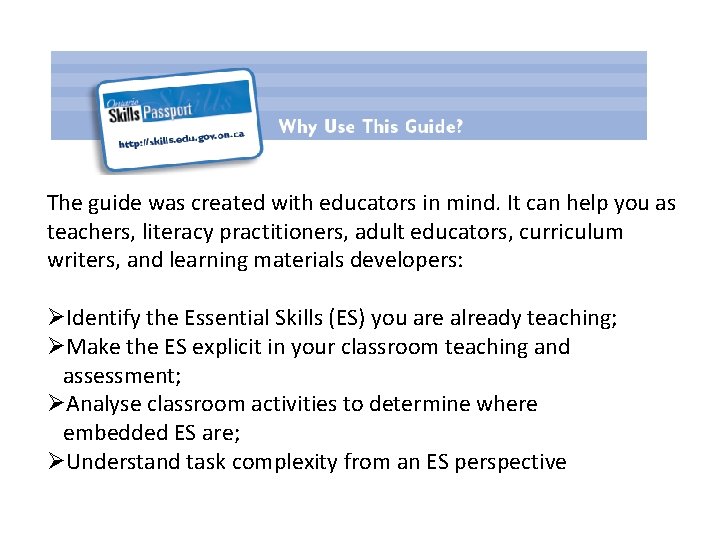The guide was created with educators in mind. It can help you as teachers,