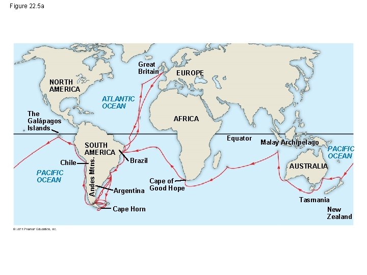Figure 22. 5 a Great Britain EUROPE NORTH AMERICA ATLANTIC OCEAN The Galápagos Islands