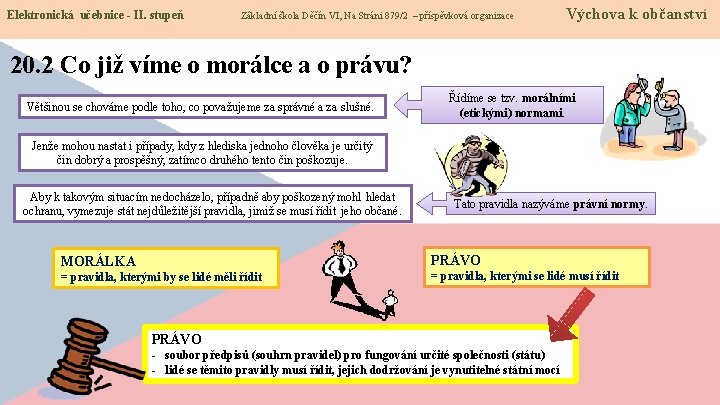 Elektronická učebnice - II. stupeň Základní škola Děčín VI, Na Stráni 879/2 – příspěvková