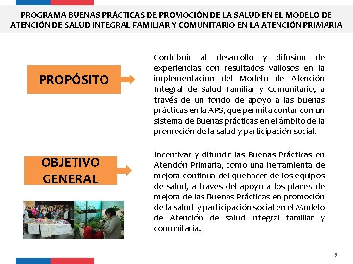 PROGRAMA BUENAS PRÁCTICAS DE PROMOCIÓN DE LA SALUD EN EL MODELO DE ATENCIÓN DE