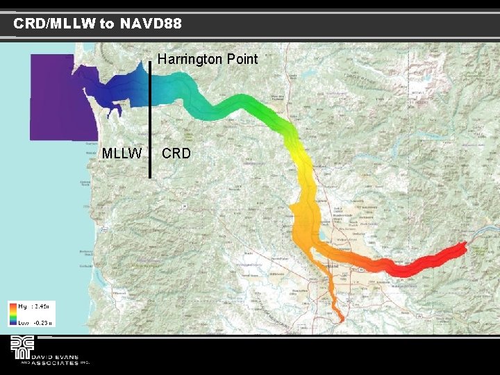 CRD/MLLW to NAVD 88 Harrington Point MLLW CRD 