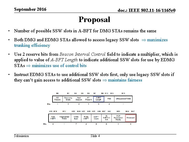 September 2016 doc. : IEEE 802. 11 -16/1165 r 0 Proposal • Number of