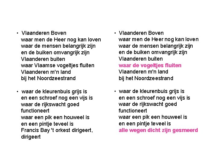  • Vlaanderen Boven waar men de Heer nog kan loven waar de mensen