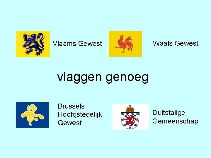  Waals Gewest vlaggen genoeg Brussels Hoofdstedelijk . Gewest Vlaams Gewest Duitstalige Gemeenschap 