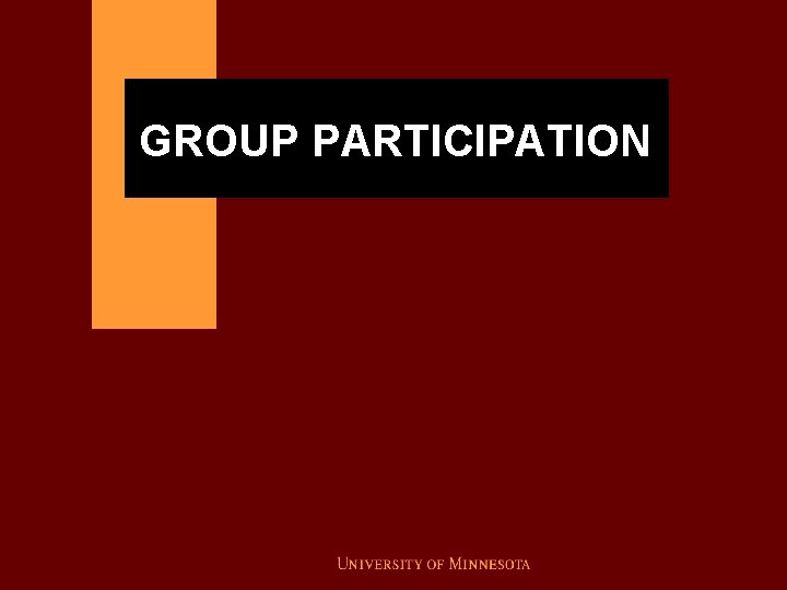 GROUP PARTICIPATION 