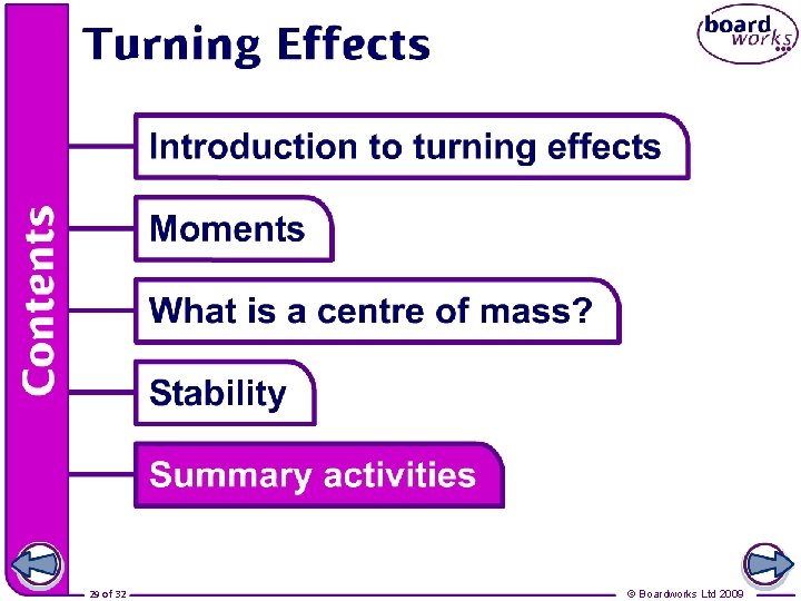 29 of 32 © Boardworks Ltd 2009 