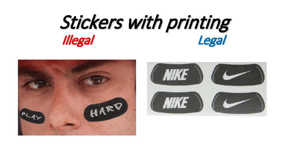 Stickers with printing Illegal Legal 