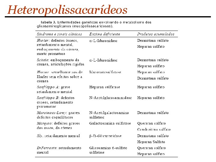 Heteropolissacarídeos 