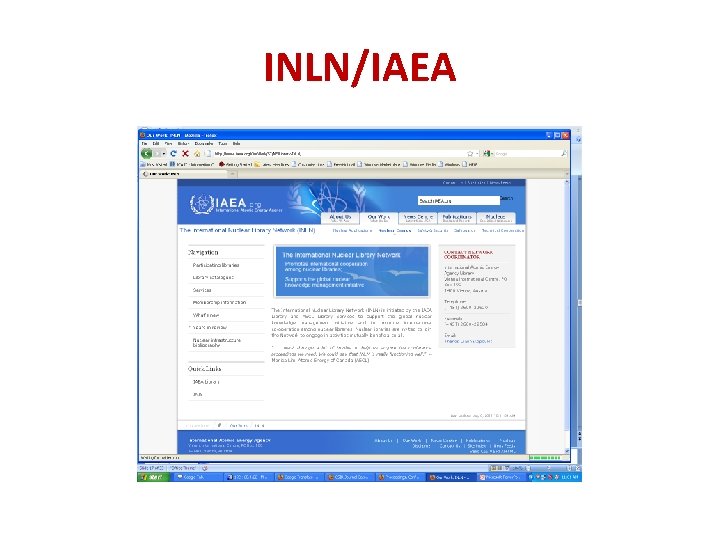 INLN/IAEA INLN/IAEA