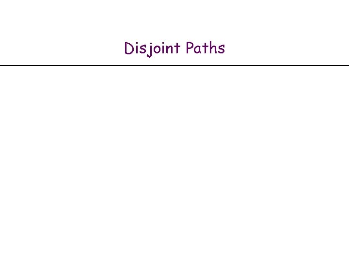 Disjoint Paths 
