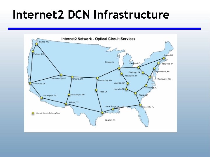 Internet 2 DCN Infrastructure 