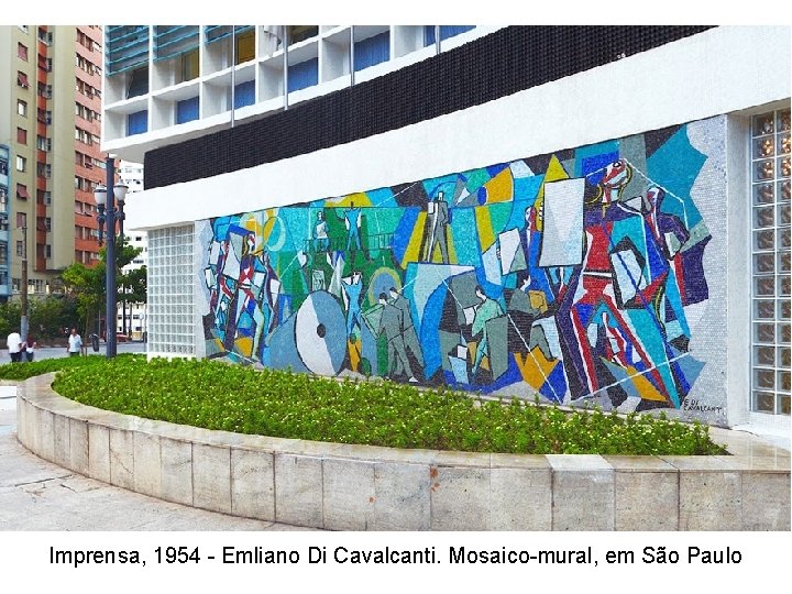 Imprensa, 1954 - Emliano Di Cavalcanti. Mosaico-mural, em São Paulo 