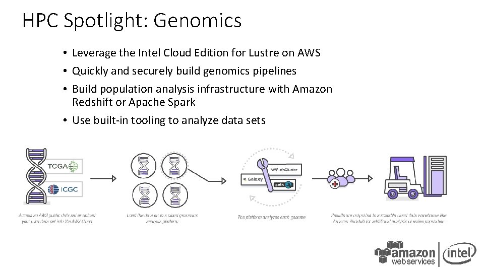 HPC Spotlight: Genomics • Leverage the Intel Cloud Edition for Lustre on AWS •