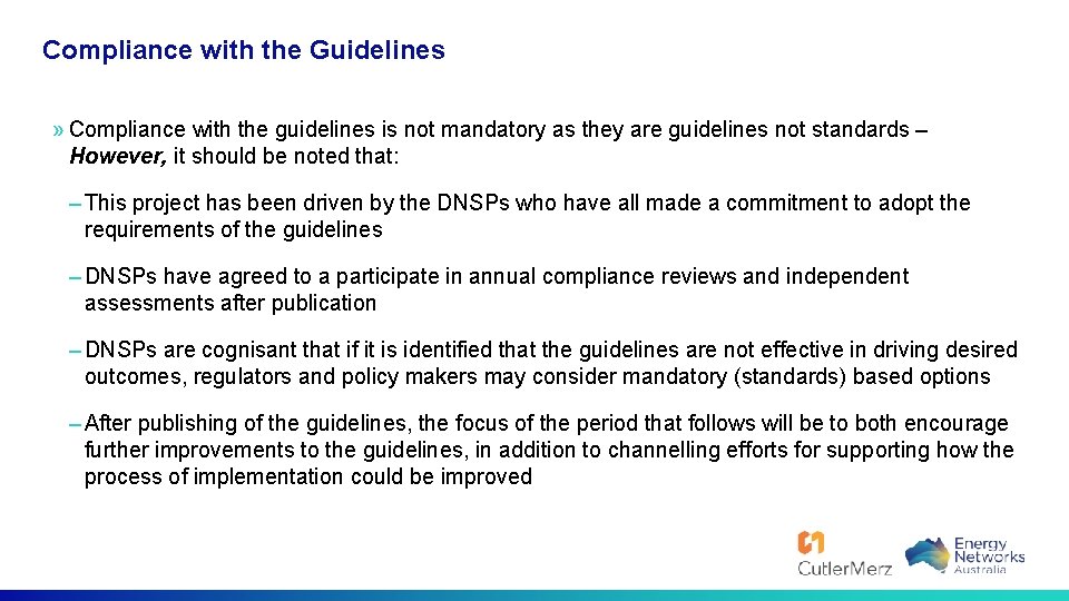 Compliance with the Guidelines » Compliance with the guidelines is not mandatory as they