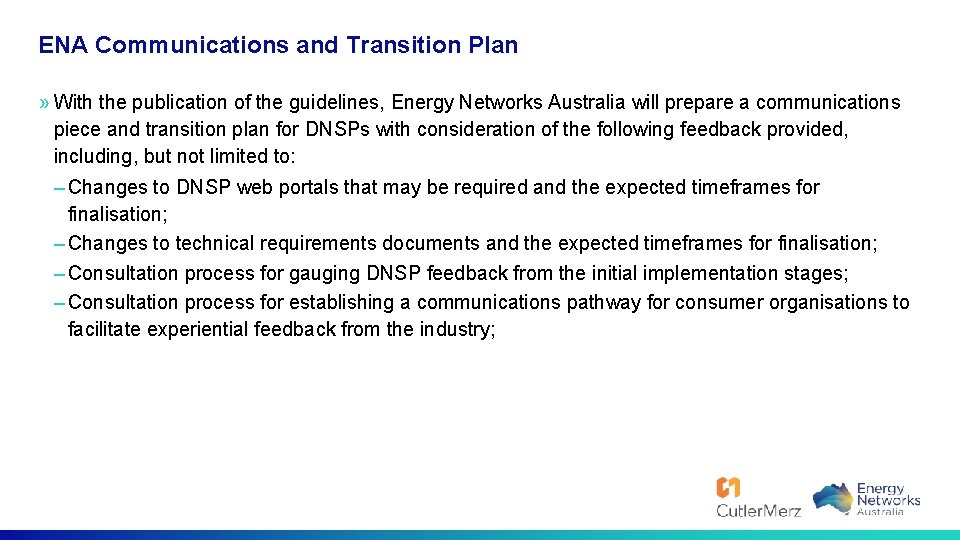 ENA Communications and Transition Plan » With the publication of the guidelines, Energy Networks