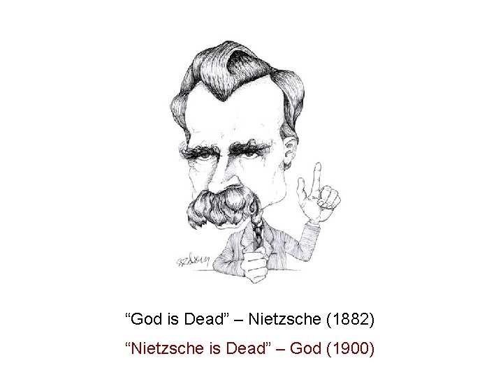 “God is Dead” – Nietzsche (1882) “Nietzsche is Dead” – God (1900) 