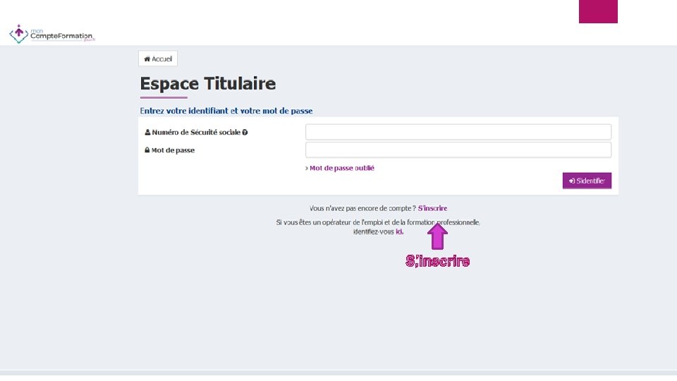 S’inscrire 